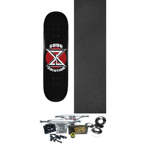 Sour Solution Skateboards DK Logo Skateboard Deck - 8.5" x 32" - Complete Skateboard Bundle